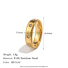 Ripple Edged Octagonal Cubic Zircon Pattern Stainless Steel Women's Rings Daily Jewelry Accessories - Image 8
