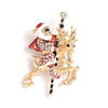 18Styles Christmas Xmas Brooches Lapel Pin Crystal Santa Snowman Wreath Elk Bells Tree Jewelry Happy Year Gift for Friends - Image 10
