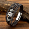 Punk Style Stainless Steel Tree of Life Braided Multilayer Leather Bracelet For Men Women - Image 4