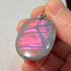 Pink Labradorite Pendant Irregular Shape Bead Stone Purple Necklace for Men Women - Image 5