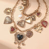 Punk Metal Heart Pendant Necklaces for Women Vintage Double Layered Choker Chain Necklaces Party Jewelry Gifts - Image 4