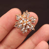 Three Layer Zircon Inlaid Mini Snowflake Brooch Small Buckle Pins Badges Jewelry - Image 3