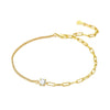 Silver Summer Minimalist Asymmetrical Chain Anklets Women Lady Ankle Bracelet Prom Foot Party Jewelry - Image 1