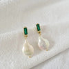 Delicate Irregular Freshwater Pearl Earring For Women Gold Color Metal Hanging Drop Earrings Statement French Jewelry - Image 13