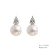 Imitation Pearls Drop Stainless Steel Golden Korean Hoop Earrings Charms Jewelry Gift - Image 19