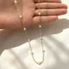 Double Layer Imitation Pearl Necklace with Delicate Chain 45cm - Image 6