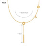 Stainless Steel Chain Necklace with Long Tassel Details - Image 11