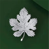 Maple Leaf Brooch Temperament Chest Flower Pin Inlaid Zircon Men's And Women's Jewelry Party Gift - Image 4