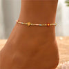 Chrysanthemum Daisy Chain Anklet for Women Summer Boho Chic Daisy Beaded Foot Chain Party Vocation Jewelry Gifts - Image 3