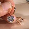 Charming Gold Color Hoop Earrings Heart Shape Zircon Dangle Earrings Women Wedding Jewelry Gift for Women Girls - Image 4