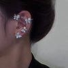 Silver Plated Metal Butterfly Ear Clips Without Piercing For Women Sparkling Zircon Ear Cuff Clip Earrings Wedding Jewelry - Image 5