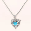 Couple Dolphin with Blue Heart CZ Necklace Women Chic Bride Wedding Clavicle Chain Necklaces Fancy Gift Statement Jewelry - Image 5