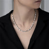 Hip Hop Titanium Steel Necklace Handmade Square Rhombus Chain Bamboo Chain Men's and Women's Clavicle Chain Accessories - Image 1