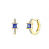 Crmya Gold Plated Drop Hoop Earrings For Women Piercing Purple CZ Zircon Women's Dangle Earrings Jewelry - Image 17