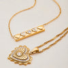 Simple Classic Gold Color Stainless Steel Rhinestone Ribbed Love Pendant Necklace Stackable Square Necklace Women's J - Image 6