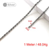 1 Meter Vintage Stainless Steel Men Punk Twist Rope Chain Necklace Bracelet for Bags Jewelry Finding Accessories - Image 13