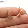 Minimalist Silver Color Deer Horn Earrings Women Christmas Jewelry Cute Elk Antler Ear Studs Unique Tree Branch Earings - Image 26