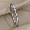 316L Stainless Steel Polished Slim Cuff Bracelet Bangles for Women Smooth Gold Plated Openable Thin Bracelets - Image 3