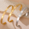 Hebrew Bracelet Star of David Chai Shema Engraved Cuff Bangle Adjustable Stainless Steel Jewelry - Image 1