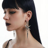 Gothic Stainless Steel Hoops Spike Piercing Long Dangle Earrings Handmade Punk y2k Chainmail Rivet Drop Earrings Rock Jewelry - Image 1