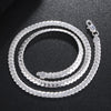Silver Color Bracelet Necklace Set 5mm Wide Snake Chain Unisex Jewelry Set For Women&Men Anniversary Gift For Mum Wife Lovers - Image 5