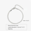 3mm Silver Color Stainless Steel Flat Chain Bracelet Simple Bracelet For Men Retro Jewelry Accessories Women Bracelet - Image 4