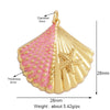 Fish Monta Ray Marine Organism Sea Conch Shell Nautil Coral Branch Charm Pendant,Gold Plated Zircon Jewelry Finding Supplies - Image 3