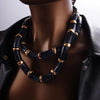 Ladies Irregular Bamboo Tube Necklace Rugged Style Curved Jewelry Accessories Various Colors - Image 5