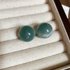 Pink Blue Oil-dropping Round Oval Stud Earrings Unique Design Bean Beads Ear Studs Earrings Temperament Ear Accessories - Image 7