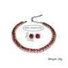 Fyuan Crystal Necklace Earrings Green Rose Pink Blue Necklace for Women Weddings Party Jewelry Sets Accessories - Image 6