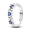 Clover Adjustable Ring Silver Rotating Cherry Blossom Flower Open Rings For Women Wedding Jewelry Gift - Image 32
