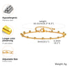 Gold Plated Link Bracelet for Women, Stainless Steel Stackable Chain Wristband, Adjustable Jewelry - Image 12