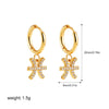 Zodiac Sign 12 Constellation Hoop Earrings for Women Shiny Zircon Gold Plated Ear Buckle Huggie Hoops Jewelry Gifts - Image 11