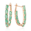 Oval Multicolor Stone Long Drop Earrings For Women Rose Gold Color Full Zircon Setting Jewelry Gifts - Image 6