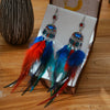 Long Exaggerated Irregular Feather Earrings for Women Bohemian Silver Color Hollow Rice Bead Tassel Earrings - Image 3