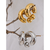Stainless Steel C Shape Round Chunky Unusual Earrings Jewelry Metal Texture Attractive Women Accessories Gift - Image 5