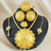 Gold Plated Filigree Jewelry Set Ethiopian Traditional Bib Necklace Bangle Earrings Ring for Women Wedding Gift - Image 6