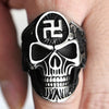 Mf Ghost Punk Doom Swastika Symbol Skull Misika Ring Size 14 Stainless Skeleton Big Rings For Men Svastika Head Of State - Image 2