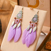 Bohemian Ethnic Feather Drop Earrings For Women Elegant Wood Beads Leaf Long Tassels Dangle Earring Girls Party Jewelry - Image 9