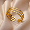Gold Plated Bangle Bracelet for Women Open Adjustable Stainless Steel Cuff Bracelets Vintage Jewelry item - Image 7