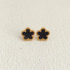 Gold Plated Stainless Steel Necklace Woman Five Leaf Petals Double Sided Necklaces for Women Pendant Flower Clover Jewelry - Image 33
