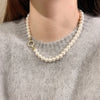 Imitation Pearl Beaded Necklace or Bracelet with Cubic Zirconia Round Clasp - Image 12
