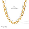 316L Stainless Steel Metal Chain Necklace For Women Gold Plated Neck Chain Jewelry Lady Gift - Image 2