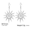 Women Spiral Sun Pendant Drop Earrings Stainless Steel Gold Color Earring Party Jewelry Birthday Gift - Image 7