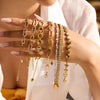 Star-Detail Chain Bracelet with Gold-Tone Finish - Image 5