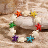 Shell and Starfish Charm Bracelet with Adjustable Rope Detail - Image 13