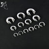 ZS 1PC 2/4/6/8G Spike Horseshoe Nose Ring Stainelss Steel Cone Large Gauge Piercings Internal Threaded Septum Nose Ear Expander - Image 3