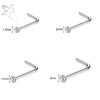 ZS 3-4Pcs/lot Gold Color Stainless Steel Nose Stud Set Heart Star Round Crystal Nose Piercing L Shape Nostril Piercing 18g/20g - Image 15