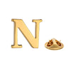 Quality Brass Initial A to Z 26 Letters Pin English Symbol Design Men's Suit Collar Lapel Brooch Pin - Image 13