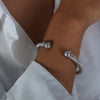 Simple Twisted Cuff Bracelets For Women Men 316L Stainless Steel Round Wristband Bangle Unisex Jewelry - Image 3